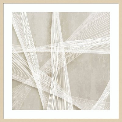 Loomed Symmetry II 33" Svelte Natural Framed Abstract Print