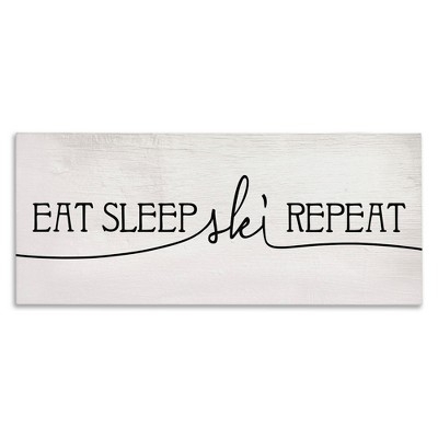 Stupell Industries Eat Sleep Ski Repeat Phrase, 40" x 17"