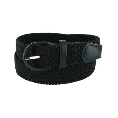 CTM® Women's 2 Inch Wide Adjustable Braided Belt