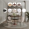 LeisureMod Bristol 35'' Modern Round Dining Table – Durable MDF Top and Wood-Transfer Cherry Steel Base for Kitchen, Dining Room, or Cafes - 4 of 4