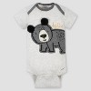 Gerber Baby Boys' 5pk Bear Short Sleeve Onesies - Gray/White - image 2 of 4