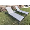 PURPLE LEAF Outdoor Chaise Lounge Chairs Set Adjustable Recliner Chair with Wheels and Table for Poolside Beach Aluminum Reclining Sunbathing Lounger - 2 of 4