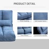 PAGED Bean Bag Chair Convertible Floor Sofa Chair with 2 Pillows, Folding Couch Bed with Adjustable Backrest and Headrest for Living Room - 2 of 4