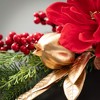 Sullivans Artificial Red Magnolia Pomegranate Christmas Accent Ring  Green-Red - 2 of 3