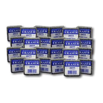 Flipside Products Felt Student Dry Erase/Chalkboard Erasers, Pack of 24