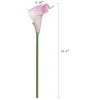 Duovlo 20pcs Calla Lily Bridal Wedding Bouquet Lataex Real Touch Artificial Flower Home Party Decor (Pink) - 2 of 4