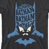 Batman Core Text on Superhero Character on Black  T-Shirt Short Sleeve Youth T-Shirt - 2 of 3