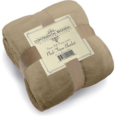 Continental Bedding Fleece Throw Blanket 50X60 Inches Light Pink Continental Bedding Fleece Throw Blanket