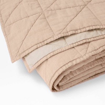Chai Cotton Linen King Quilt with Polyester Batting