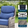 Gymojoy 5 Pieces Outdoor 6 Inch Sofa Swivel Chair with Fire Pit Table - 4 of 4