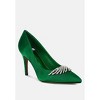 Rhodolia Diamante Brooch Detail Satin Pumps Women - 2 of 4