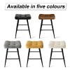 25" Kobe Backless Beige Upholstered Saddle Counter Stool (Set of 2)-The Pop Home - 2 of 4