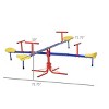 INFURNIC Baby Activity Gyms 4 Seater Kids Seesaw with 360 Degree Rotation for Backyard Fun, Multicolor, 71.8"*71.8"*19" - 3 of 4