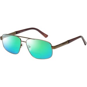 Enhance BIG&TALL EN4106 Mens Polarized Bi-Focal Sunglasses 41 Options Brown 60mm Blue Mirror +1.00 - 1 of 1