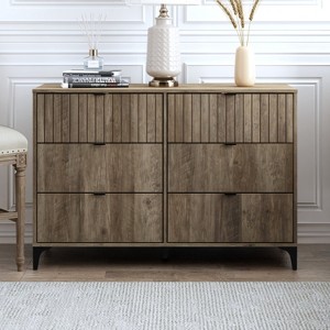 Galano Zaffy 6 Drawer Dresser (Interlock) - Knotty Oak - 1 of 4