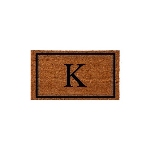 Monogrammed Evergreen Premium Coir Doormat