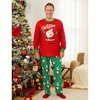 Christmas Family Pajama Set Red Pajamas with Santa Claus Print and Christmas Stocking - 4 of 4