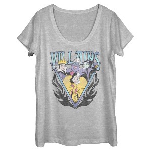 Women's Disney Villains Distressed Flames Logo - 1 of 4