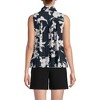 Lands' End Women's Cotton Voile Sleeveless Mock Neck Blouse - 2 of 4