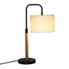 KTMBDW Modern Table Lamp, Bedside Lamps for Bedroom, Small End Table Lamps for Living Room, Nightstand Desk Lamps, Black - 4 of 4