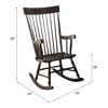 Wood Finish Rocking Chair with Spindle Back and Knock-Down Legs for Living Room - 2 of 4