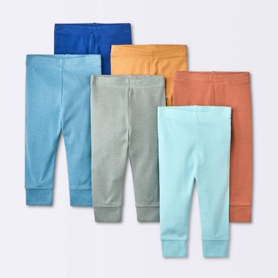 Image of Baby 6pk Basic Pants - Cloud Island™ Orange 6-9M