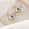 SOHI Women's California Gold The Evil-Eye Loop Drop Earrings - 2 of 4