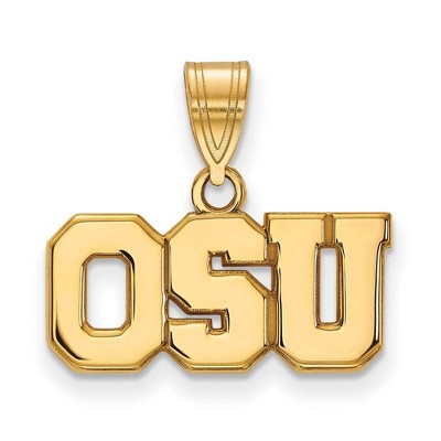 Black Bow Jewelry 10k Yellow Gold Ohio State Buckeyes NCAA Medium Pendant