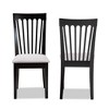 Set of 2 Minette Dining Chair Gray/Espresso - Baxton Studio: Solid Wood Frame, Foam-Padded, Modern Design - image 2 of 4