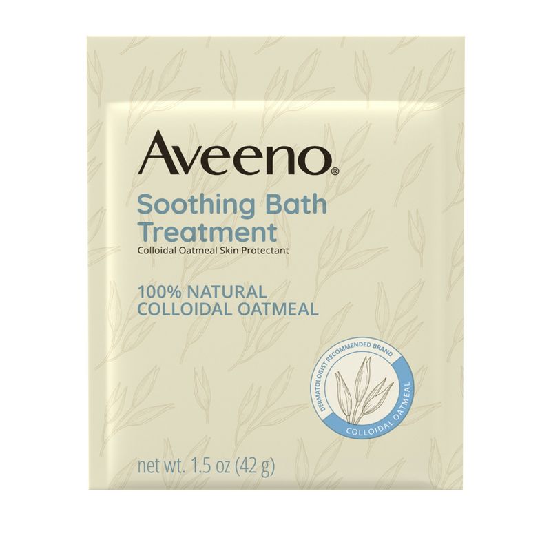 Aveeno Soothing Oatmeal Bath Soak for Eczema with Natural Colloidal Oatmeal - Scented - 1.5oz/8ct, 4 of 9