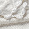 Makemake Organics Organic Cotton Scalloped Baby Blanket - Ivory - 4 of 4
