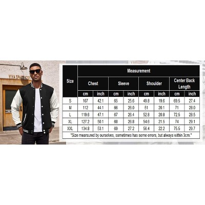 COOFANDY Mens Fashion Varsity Jackets Leather Sleeve Slim Fit College Baseball Letterman Bomber Coat Black M — фото 5