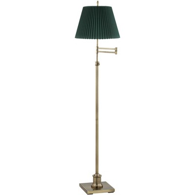 360 Lighting Westbury Adjustable Height Green Pleated Shade Floor Lamp