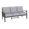 Heynemo Metal Outdoor Couch, All-Weather Metal Patio 3-seat Sofa with Soft Thick Cushions, Patio Sofa Couch for Porch Backyard Garden - 2 of 4