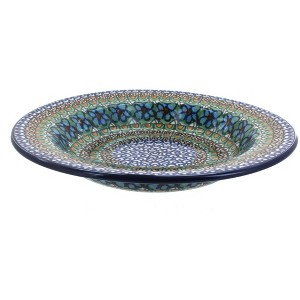 Blue Rose Polish Pottery 14 Ceramika Artystyczna Soup Plate - 1 of 1
