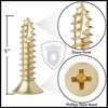 Cauldham  #9 x 1 Inch Wood Screwsh for Door Hinges - 25 pack - 4 of 4