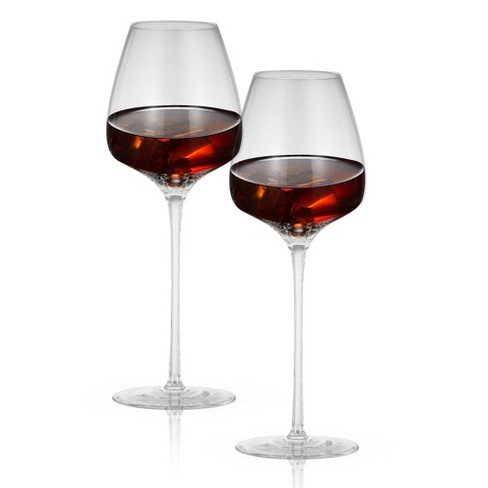 Berkware Wine Glasses - Luxury Crystal Long Stem Toasting Glasses