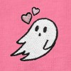DALIX Heartly Ghost Embroidered Soft Cotton Short Sleeve T Shirt Womens - 4 of 4