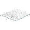Modern 9.7" Glass Chess Set with Solid Clear & Frosted Pieces, Crystal Board, Felt Padding Included – Elegant & Durable Deluxe Game Set - 2 of 4