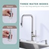 WOWOW Brass Single Handle Pull Down Sprayer Kitchen Faucet with Soap Dispenser - 2 of 4