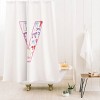 Deny Designs April Lane Art Fancy Bow Monogram Shower Curtain - 2 of 3