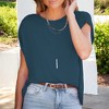 Amaryllis Women's Ruched Gathered Shoulder Top Soft Comfortable Fabric Trendy Relaxed Stylish Casual Versatile Fit - 3 of 4