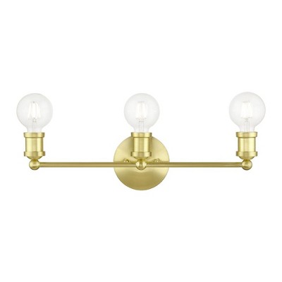 Livex Lighting Lansdale 3 - Light Vanity in  Satin Brass
