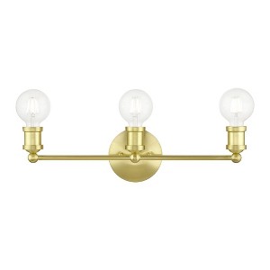 Livex Lighting Lansdale 3 - Light Vanity in  Satin Brass - 1 of 4