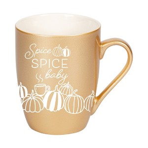 Elanze Designs Spice Spice Baby Vegas Gold 10 ounce New Bone China Coffee Cup Mug - 1 of 4
