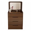 Okak Vanity Table and Chair Set with Mirror, 3 in 1 Vanity Desk with Plip Top Mirror, Small Make Up Vanity Set with Visible Glass Desktop - 4 of 4