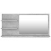 CLIHOME Mirror Engineered Wood, Acrylic Medium Bathroom Mirror Cabinet with 3 Shelves - 4 of 4