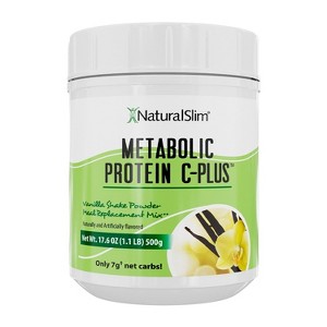 NaturalSlim Metabolic Protein C-Plus Vanilla Whey Protein Shake Powder, 10 Servings - 1 of 3