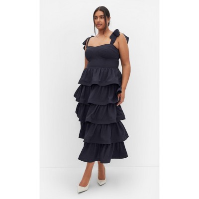 Women's Plus Size Elina Dress - navy | CITY CHIC