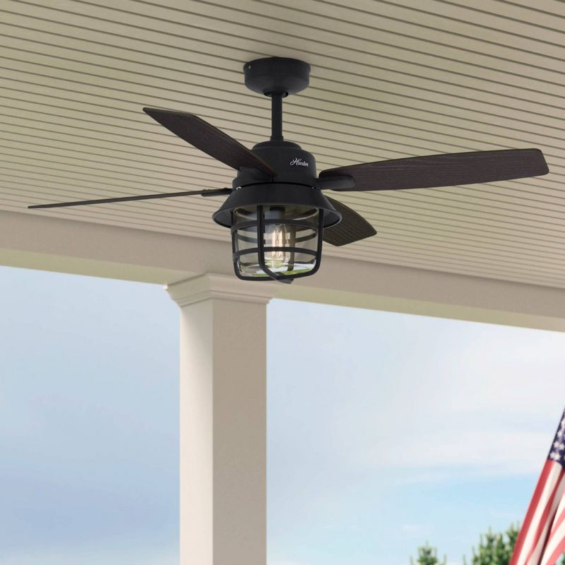 52" Port Royale Damp Rated Ceiling Fan with Remote (Includes LED Light Bulb) - Hunter Fan, 4 of 14
